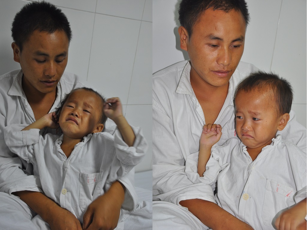 Nhưng không có tiền nên anh Dì không chữa trị được cho con đến nơi đến chốn.