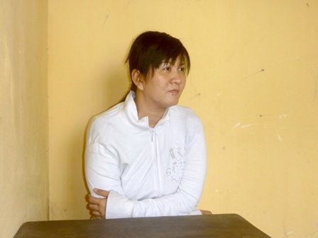 Đối tượng Đào tại cơ quan công an