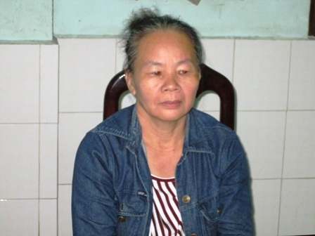 Đối tượng Mai tại cơ quan công an