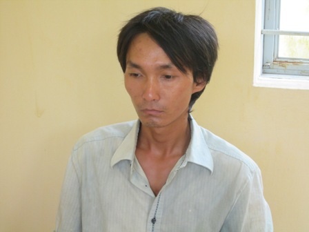 Đối tượng Tấn tại cơ quan công an