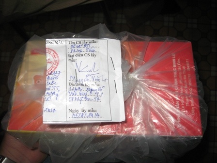 Trước đó cơ sở đã được kiểm tra, lấy mẫu kiểm tra đạt tiêu chuẩn chất lượng