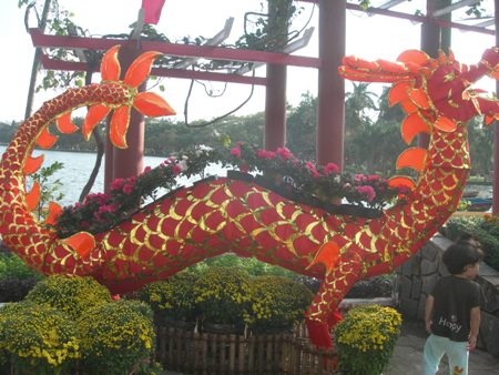 Ngắm ba con rồng "khủng" tại hội hoa xuân - 10