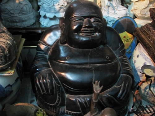 Tượng Phật di lặc bằng gỗ mun