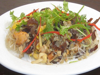 Lòng gà xào miến - 1 Lòng gà xào miến
