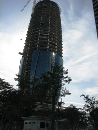 Công trình Trung tâm Hành chính thành phố Đà Nẵng - nơi anh Phú xảy ra tai nạn