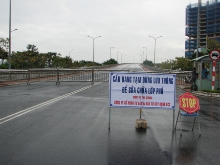 Trong thời gian sẽ chữa, cầu Thuận Phước tạm dừng lưu thông từ ngày 20- 30/7