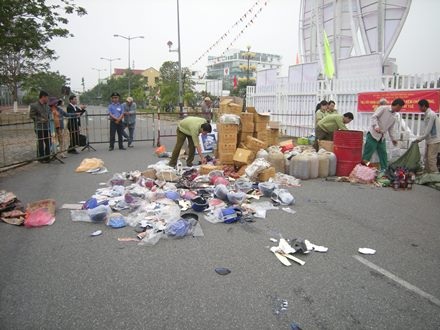 Đà Nẵng tiêu hủy số lượng lớn hàng giả, hàng lậu 