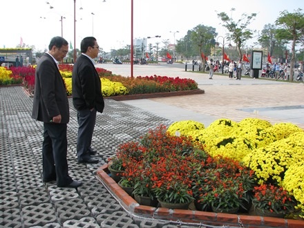 Đôi bạn già cùng đi chơi xuân