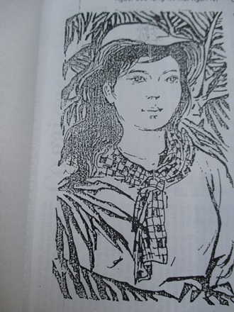 Phác họa chân dung liệt sĩ Võ Thị Phương Thảo (Ảnh chụp từ tài liệu)