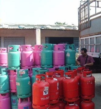 Số vỏ bình ga bị cơ quan chức nặng thu giữ