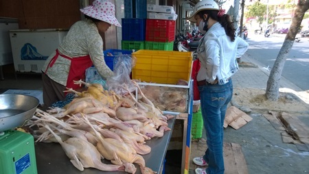 Không những sức tiêu thụ gia cầm giảm mà giá cả cũng giảm