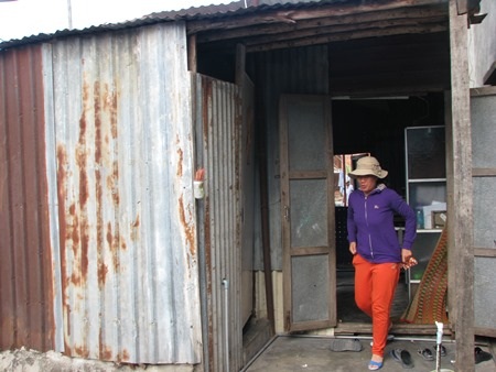 Ngôi nhà của anh Xuân dựng tạm trên đất của nhà nước