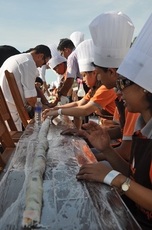 Đã cuốn được một đoạn của chiếc gỏi