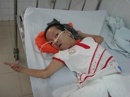 Kim Hạ đang điều trị tại Bệnh viện Đà Nẵng