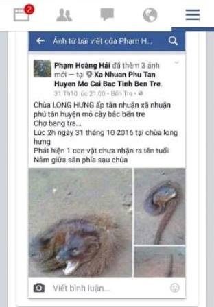 Tung tin xuất hiện sinh vật kinh dị để "câu like" - 1 Tung tin xuất hiện sinh vật kinh dị để "câu like" - 1