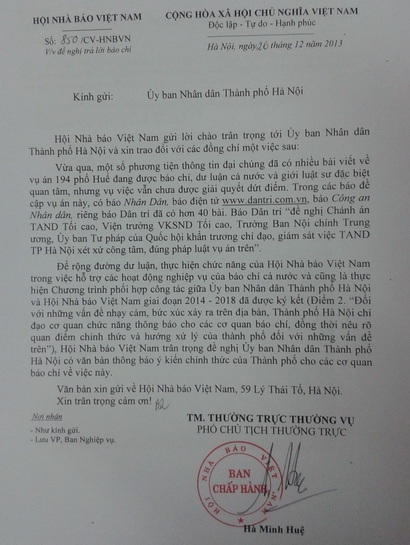 Bạn đọc lại gửi tiếp ý kiến đến các vị lãnh đạo Hà Nội - 1 Bạn đọc gửi tiếp ý kiến đến các vị lãnh đạo Hà Nội