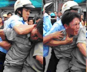 Quây quẩy không chịu gặp Thần y - 1 Hình ảnh nhân viên trật tự phường 25, quận Bình Thạnh bóp cổ khiến nạn nhân kêu la đau đớn