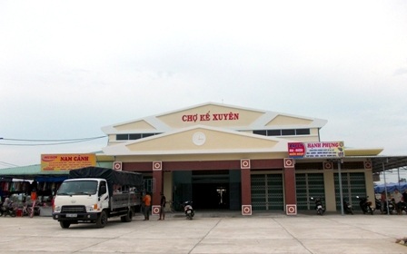 Chợ Kế Xuyên mới được xây dựng khang trang, thuận tiện cho việc kinh doanh buôn bán