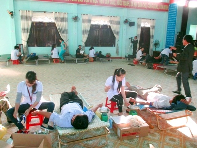 Một đợt tổ chức hiến máu của Đại Lộc (Ảnh do Hội Chữ thập đỏ Đại Lộc cung cấp)