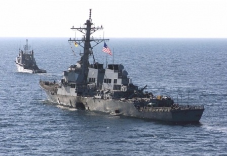 Mỹ từng âm mưu "đánh bật" Hạm đội Biển Đen khỏi Crimea - 1 Tàu chiến USS Donald Cook của Mỹ hiện diện ở Biển Đen.