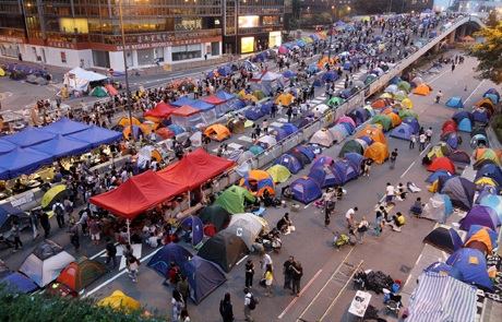 Khu vực biểu tình sẽ bị giải tỏa ngày 11/12 tại quận Admiralty, Hồng Kông.