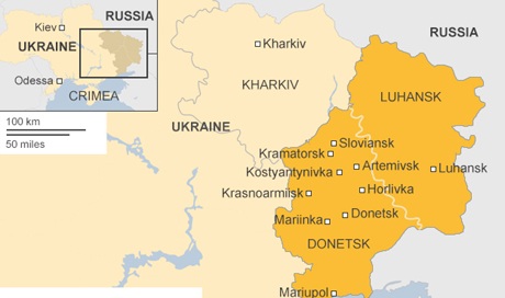 Hai vùng Donetsk và Luhansk đã tuyên bố độc lập khỏi Ukraine.