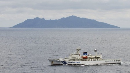 Một tàu tuần tra của Nhật tại khu vực đảo Senkaku/Điếu Ngư