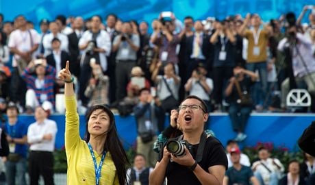 Triển lãm hàng không Chu Hải thu hút rất đông du khách tham quan.