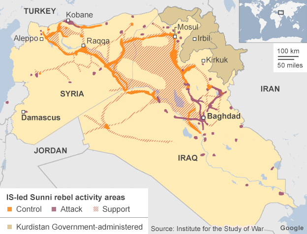 Máy bay chiến đấu của liên quân đã bị bắn rơi bị tại Raqqa, phía bắc Syria
