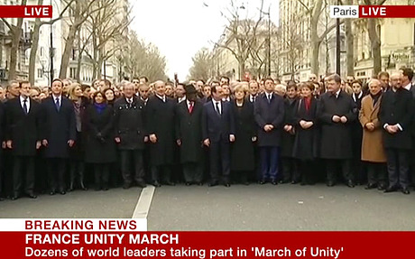 Biển người tuần hành phản đối khủng bố tại Pháp