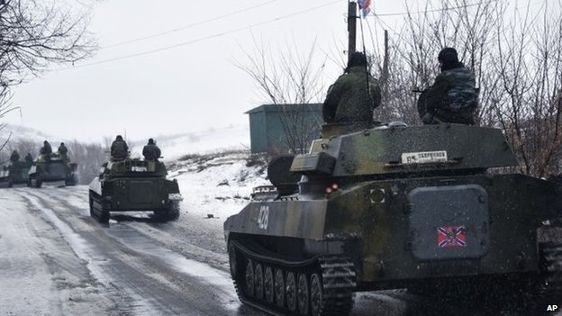 Tổng thống Ukraine nói Nga đưa 9.000 binh sĩ vào miền đông - 2 Chiến sự đang leo thang ở miền đông Ukraine. (Ảnh: