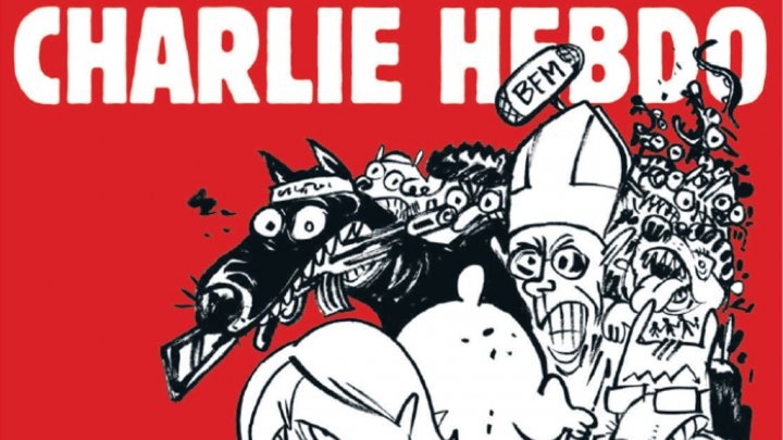 Charlie Hebdo gây tranh cãi khi vẽ tranh biếm họa Giáo hoàng - 1 Trang bìa tạp chí Charlie Hebdo số ra sắp tới (Ảnh: