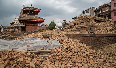 Đại sứ quán Việt Nam tại Ấn Độ cử đoàn công tác sang Nepal hỗ trợ công dân - 1 Một khu vực bị tàn phá bởi động đất (Ảnh:
