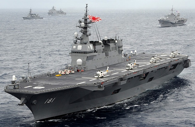 Hải quân Nhật nhận tàu sân bay trực thăng "khủng" Izumo - 1 Tàu chiến Izumo (Ảnh: