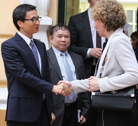 Bộ trưởng Giáo dục Đan Mạch thăm ngôi trường trung học đặc biệt ở Hà Nội - 5 Bộ trưởng Giáo dục Đan mạch tiếp kiến Phó thủ tướng Chính phủ Vũ Đức Đam