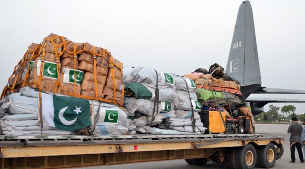 Cứu trợ quốc tế đổ về Nepal sau động đất kinh hoàng - 3 Hàng viện trợ của Pakistan (Ảnh: