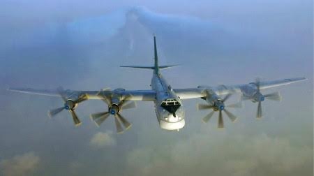 Mỹ tố máy bay ném bom Nga áp sát không phận dịp 4/7 - 1 Máy bay ném bom tầm xa TU-95 của Nga (Ảnh: