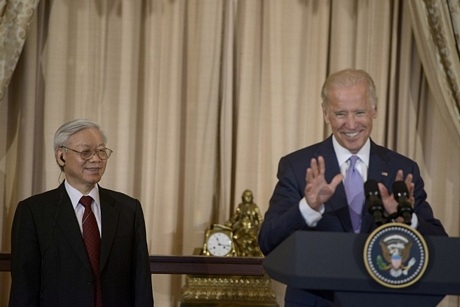 Hình ảnh Tổng thống Hoa Kỳ tiếp Tổng Bí thư tại phòng Bầu dục - 12 Phó Tổng thống Biden...