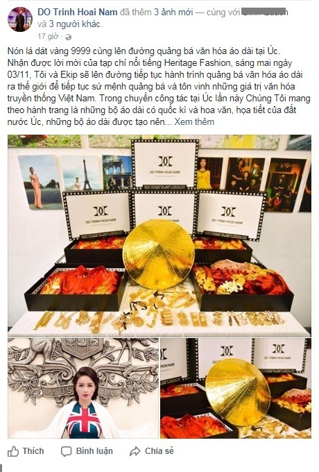 Hình chụp Facebook nhân vật.