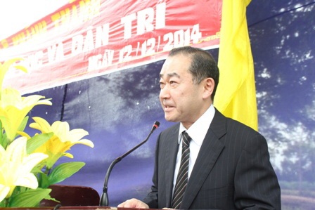 Các đại diện tổ chức Shinnyo - en Nhật Bản vui mừng đến dự kễ khánh thành cầu 