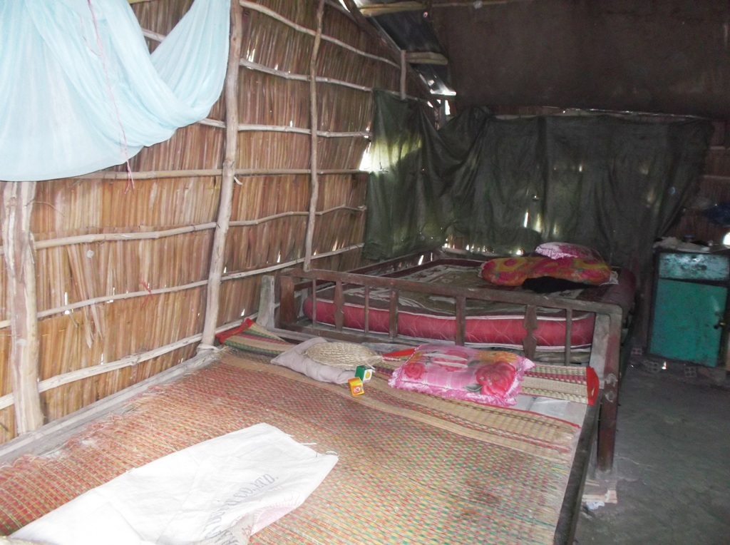 Căn chòi nơi cụ B. sinh sống