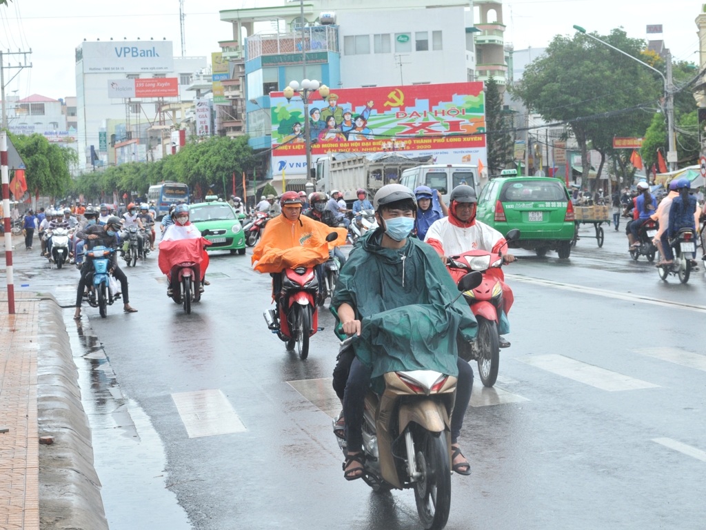 Giao thông tại cụm thi An Giang cũng thông thoáng
