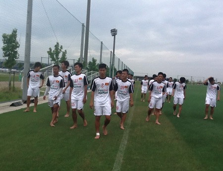 U19 Việt Nam có những buổi tập cuối cùng tại Nhật (ảnh: Vũ Dương)