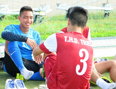 Nụ cười nở trên môi các tuyển thủ, cho thấy họ khá thoải mái