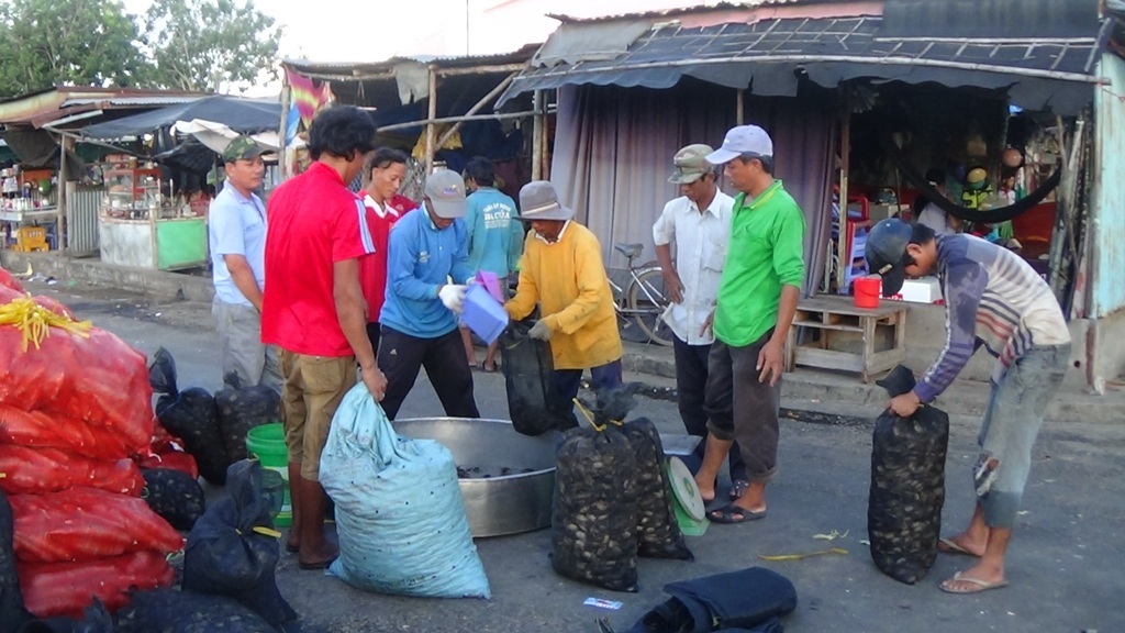 Chính những chợ cua, ốc này đã góp phần giải quyết việc làm cho hàng chục công nhân lao động tại địa phương.