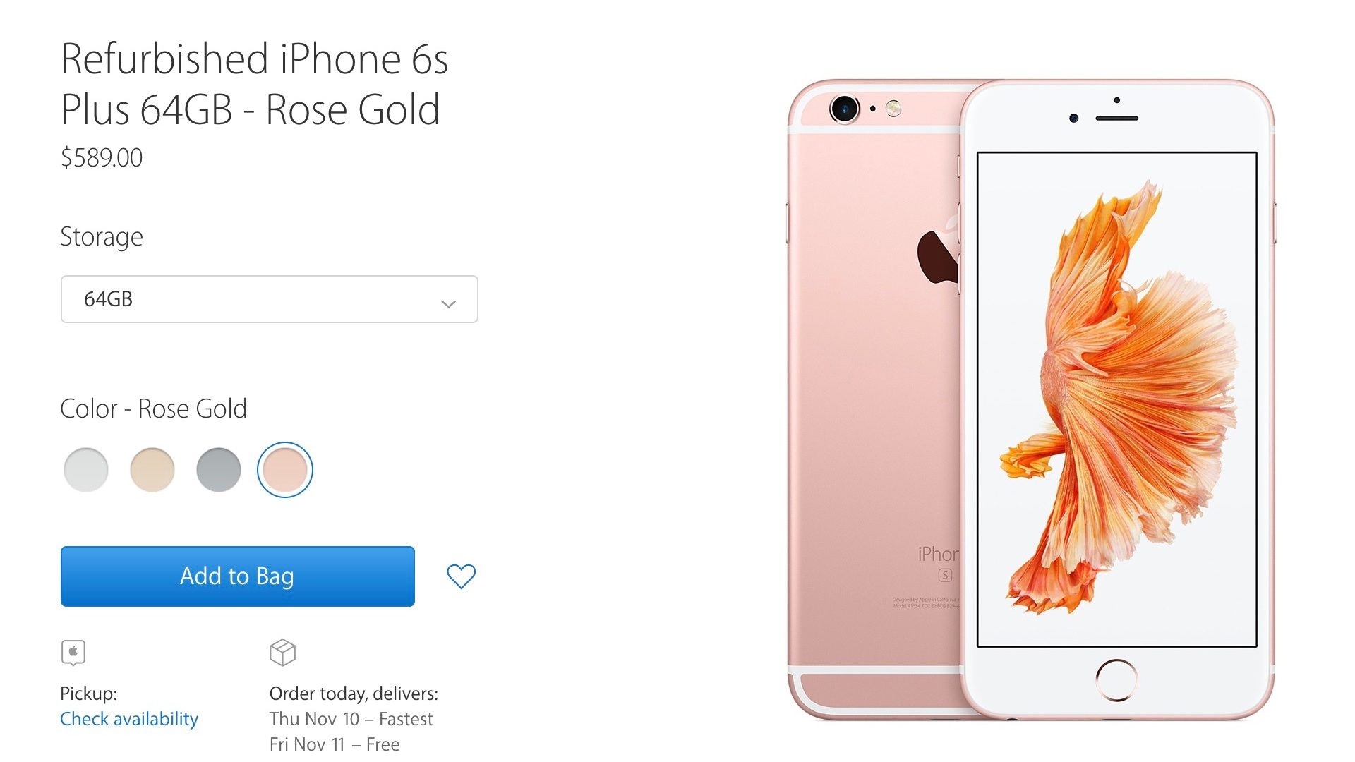 iPhone 6S 16GB Hồng mới 99% | Trung tâm mua sắm zShop