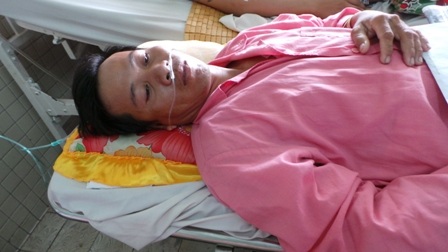 Anh Nam thất thần khi nhớ lại giây phút kinh hoàng.