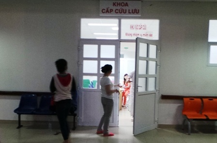 Khoa Cấp cứu lưu, nơi bệnh nhi xấu số được chuyển đến