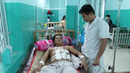 Nạn nhân đang được điều trị tại bệnh viện 175