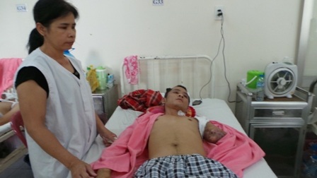 Một bệnh nhân phỏng điện điều trị tại Chợ Rẫy